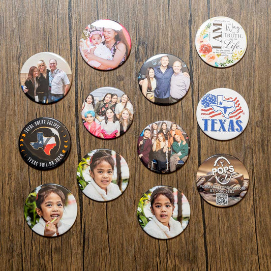 Custom Large Round Photo Magnets (set of 12)